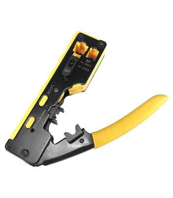 Cleste sertizare RJ45 Pass Trough CAT7 CAT6 CAT5 +RJ11 6 pin HT-7088 EUROKOMP E6059 foto