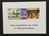 R.CENTRAFRICA -FRUCTE,DANS,PEISAJE,EXP.PFILATELICA-1 M/SH CARTONAT.-MNH** - R CAF 172