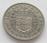369. Moneda Noua Zeelanda 1/2 crown 1947 ((king &amp; emperor)), Australia si Oceania