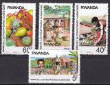 Rwanda 1987 fructe MI 1362-1365 MNH, Nestampilat