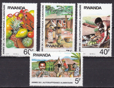 Rwanda 1987 fructe MI 1362-1365 MNH foto