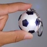 Breloc Minge de Fotbal cu Sunet și Lumină, 4 cm, Alb/Negru, CMCLASS