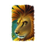 Sticker decorativ, Leu, Galben, 85 cm, 6815ST