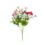 Buchet decorativ artificial, Flori multicolore, 35 cm, ATU-081297, Oem