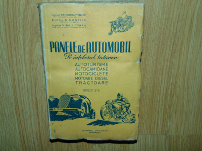 Panele de automobil pe intelesul tuturor + plansa -Nic. Constantinescu anul 1949 foto