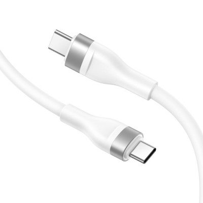 Cablu de Date cu Mufe Type-C 60W, 1.2m - Lito (LD02) - White foto