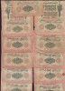 Rar! Rusia Set 11 x 10 ruble 1909 (1917) semnaturi diferite VG-F, Europa