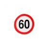 Sticker Autocolant Limitare Viteza 60 km/h, 12cm, Auto, Camion, Autobuz. Indicator Viteza Maxima