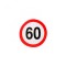 Sticker autocolant (12 cm) limitare viteza 60 km h
