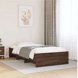 Gossi cadru pat fara saltea stejar maro, 90x200 cm, lemn prelucrat