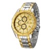 Ceas Barbatesc Orlando Eos Gold, Elegant, Curea Metalica Argintiu/Auriu, Quartz, Analogic, 43mm