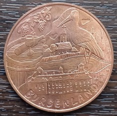 (M1841) MONEDA AUSTRIA - 10 EURO 2015 BURGENLAND, NEUSIEDLERSEE, CUPRU