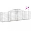 Cosuri gabion arcuite 2 buc., 300x30x80/100 cm, fier galvanizat