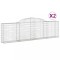 Cosuri gabion arcuite 2 buc., 300x30x80/100 cm, fier galvanizat
