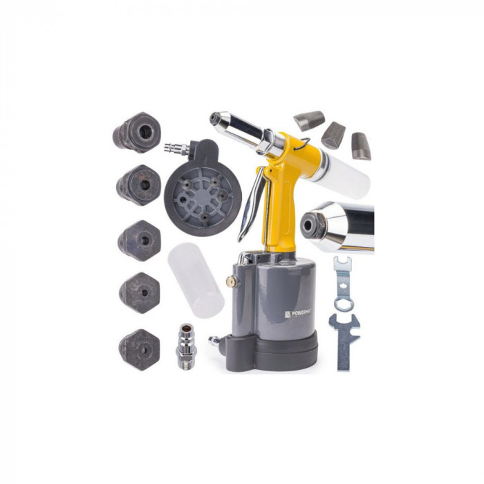 Pistol pentru nituit pneumatic, pop nituri 1400 Kg, Powermat