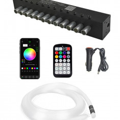 Kit Fibra Optica plafon instelat RGB 9W 12 canale, 120 fire la 3M - STAR4