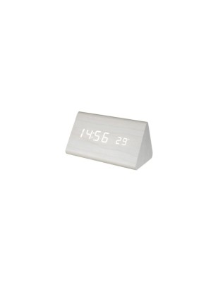 Desteptator digital LED alb lemn OC 07 - HOME foto