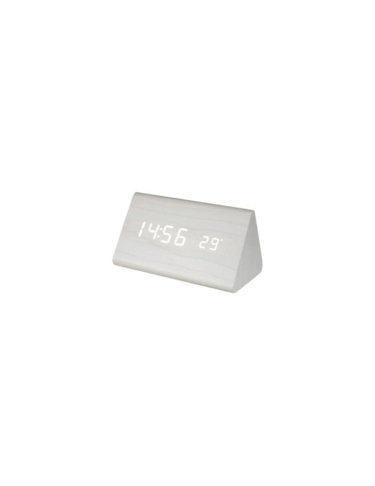Desteptator digital LED alb lemn OC 07 - HOME