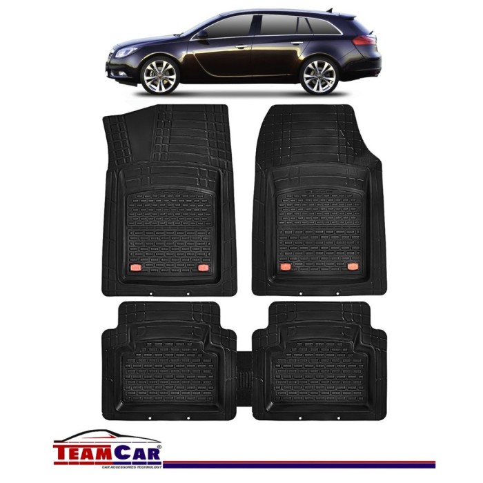 Covorase Auto TeamCar&reg; Tip Tavita Compatibile Opel Insignia Sports Tourer (2008-2017) Negru Material Rezistent
