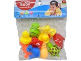 Set animale pentru baie bebelusi jucarii senzoriale moi plutitoare 8 piese