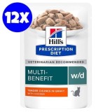 Hill's Prescription Diet Feline W/D Chicken, 1 plic 85 g