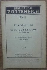 Contributiuni la studiul stanilor din Romania// 1935 foto