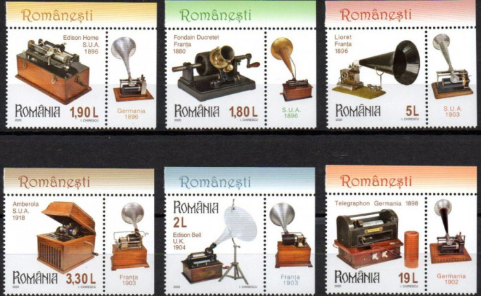 ROMANIA 2020, Colecții rom&acirc;nești. Fonografe, MNH, 2275