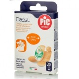Plasturi adezivi Pic Solution Classic pentru uz general, amestec de diferite dimensiuni, 20 buc.