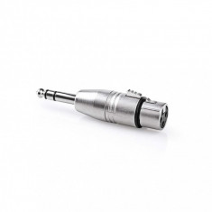 Adaptor audio stereo Jack tata 6.35 mm - XLR mama 3 pini Metal Nedis CAGP15941ME