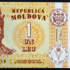 Bancnota 1 LEU - REPUBLICA MOLDOVA, anul 2006 *cod 730 B --- UNC!