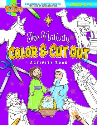 The Nativity Color &amp;amp; Cut Out: Coloring Activity Books ] Christmas--5-7 foto