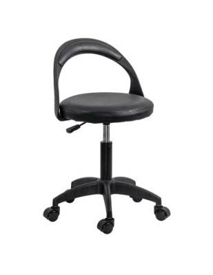 Scaun laborator OFF1020, rotativ, baza polipropilena, piele ecologica, inaltime ajustabila, 100 kg foto