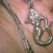 argint 925 antic ! colier finut deosebit cu pandantiv sirena ! lucratura super