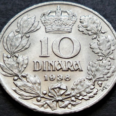 Moneda istorica 10 DINARI / DINARA - YUGOSLAVIA, anul 1938 * cod 637