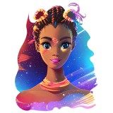 Cumpara ieftin Sticker decorativ, Woman, Multicolor, 78 cm, 8435ST