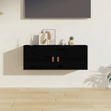 Dulap de perete, negru, 80x30x30 cm, lemn masiv de pin GartenMobel Dekor, vidaXL
