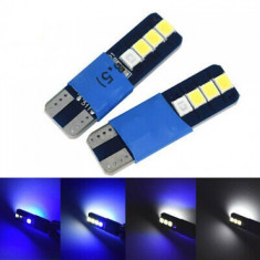 Set 2 Leduri Pozitie Si Interior canbus, T10, W5W, 8SMD foto