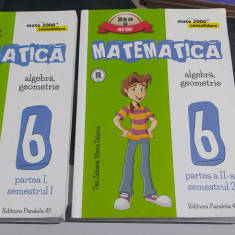 MATEMATICA ALGEBRA GEOMETRIE CLASA A VI A 2 VOLUME , DAN ZAHARIA PARALELA 45