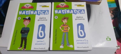 MATEMATICA ALGEBRA GEOMETRIE CLASA A VI A 2 VOLUME , DAN ZAHARIA PARALELA 45 foto