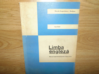 LIMBA ENGLEZA MANUAL EXPERIMENTAL PENTRU CLASA a-V-a ANUL 1971 foto
