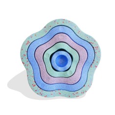 Jucarie Senzoriala de Echilibru, Flippy, Tip Stepping Stones, 5 Piese, din Spuma, pentru Miscare, Sarituri, Prindere, Diametru 28 cm, Model 4, Multico