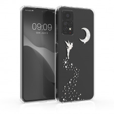 Husa Kwmobile pentru Xiaomi Redmi Note 11 Pro/Redmi Note 11 Pro 5G, Silicon, Transparent/Argintiu, 57379.02