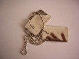 QW12 - Placute identificare militare - cu lantisor - nominala