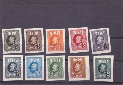 ROMANIA 1926 LP 74 a A 60 a ANIVERSARE A REGELUI FERDINAND SERIE NEDANTELATA MNH foto