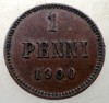 7.243 FINLANDA NIKOLAI II 1 PENNI 1900, Europa, Cupru (arama)