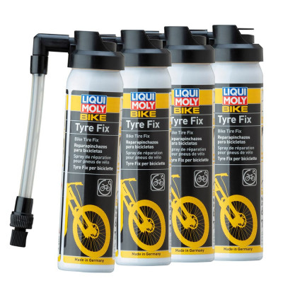 Set 4 Buc Spray Reparatie Anvelope Cauciuc Biciclete Liqui Moly Bike Tyre Fix 75ML 6056 foto