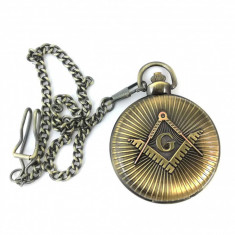 Ceas de buzunar masonic - Culoare Bronz