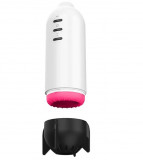 Masturbator Rocket, 7 Moduri Vibratii, 7 Moduri de Contractie, Silicon,USB, Roz, 26.3 cm, Guilty Toys
