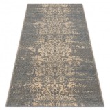 Covor L&acirc;nă JADE 45007/600 Ornament albastru / bej OSTA, 67x130 cm