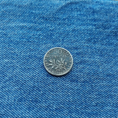 50 Centimes 1920 Franta argint